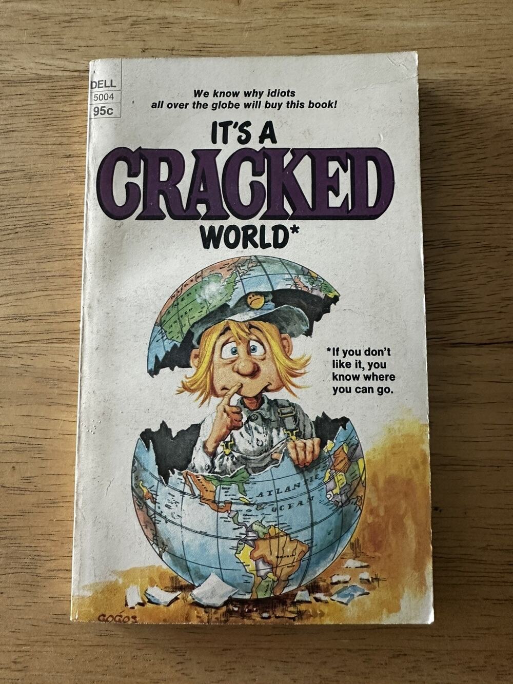 It's a Cracked World, A Dell Book Paperback 1975 Comic Humor Satire VTG